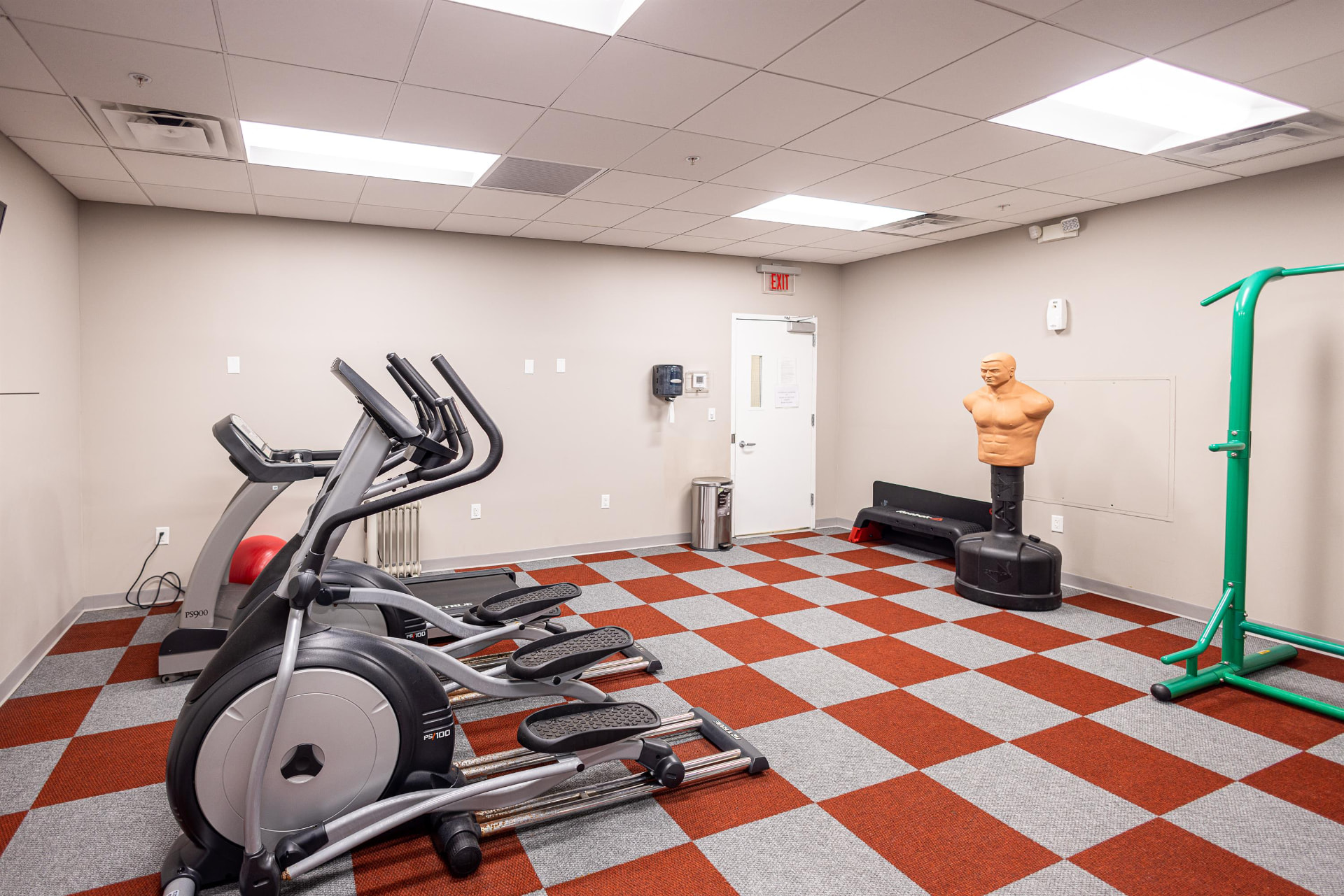 Fitness room with elliptical machines and functional training equipment
